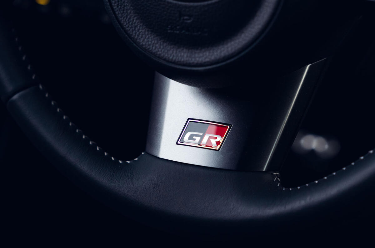 Toyota GR Corolla steering wheel detail Toyota GR Corolla steering wheel detail