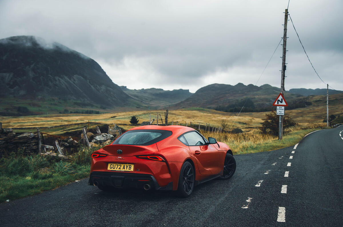 Toyota GR Supra in Wales rear JH Toyota GR Supra in Wales rear JH