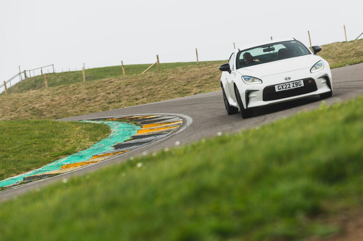 Toyota GR86 front cornering downhill