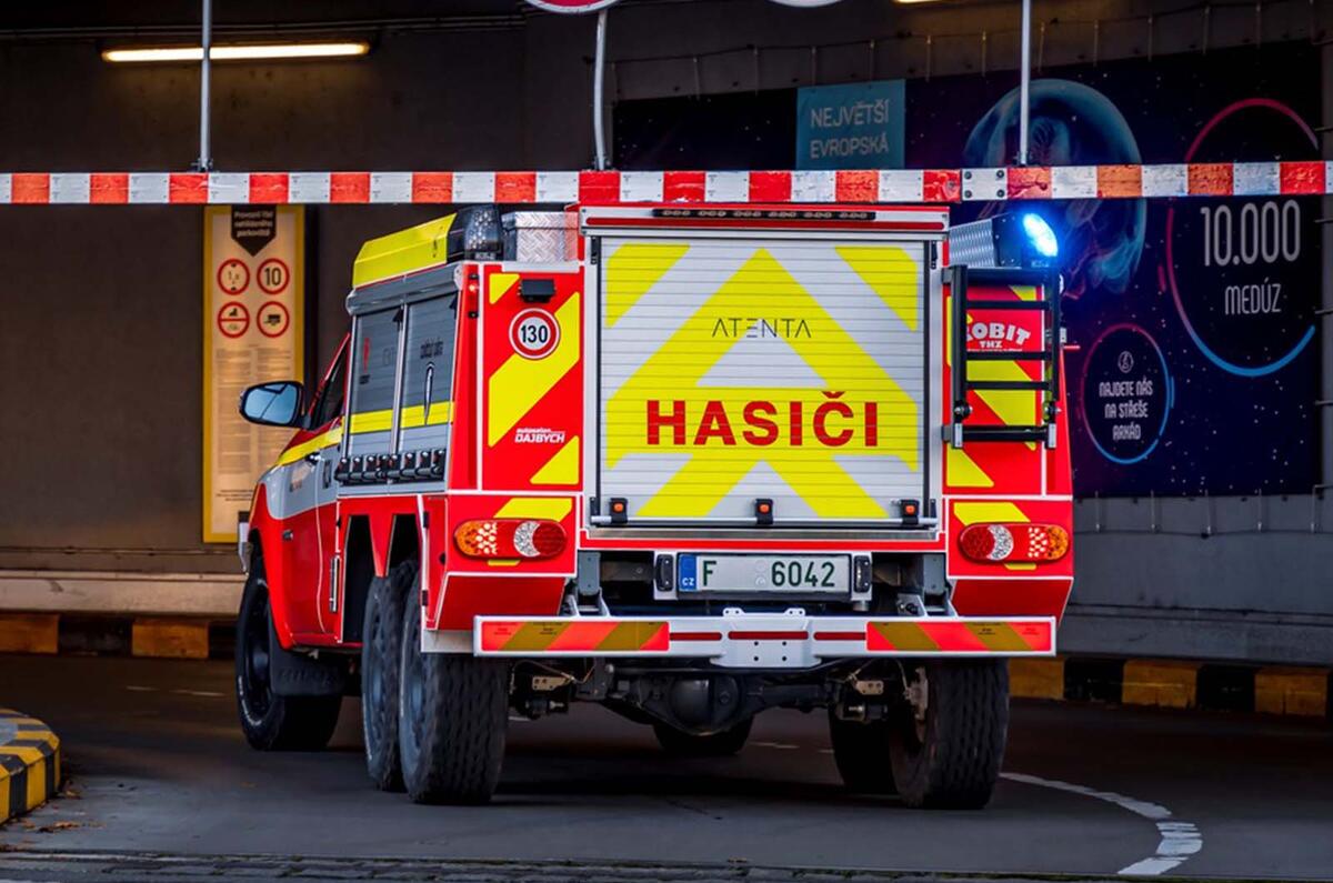 Toyota Hilux firefighting truck rear Toyota Hilux firefighting truck rear