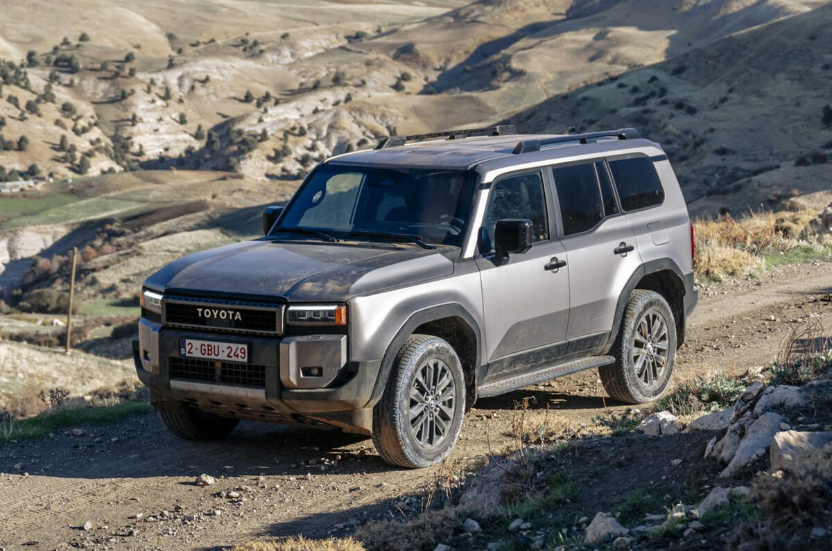 Toyota Land Cruiser hybrid 2025 front quarter static off road