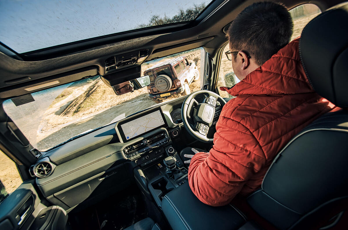 toyota land cruiser vs ineos grenadier vs land rover defender 2024 offroad day 1 jh 41