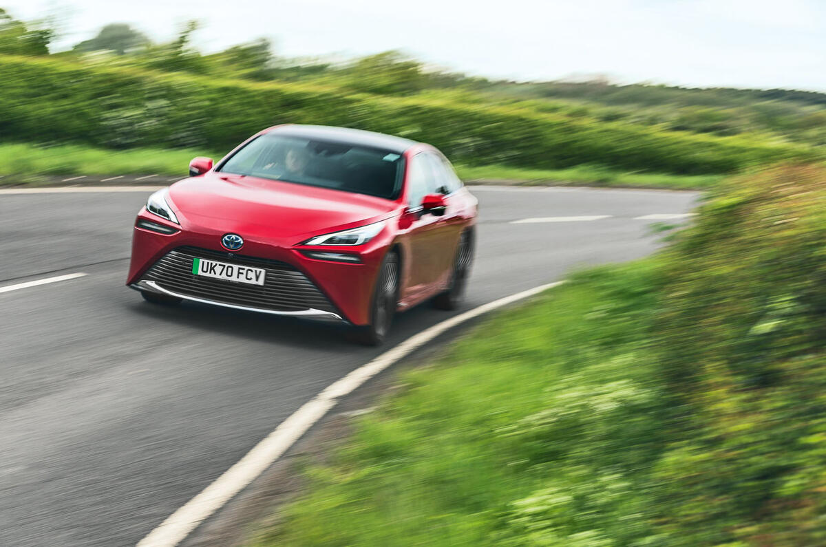 Toyota Mirai 2022 cornering Toyota Mirai 2022 cornering