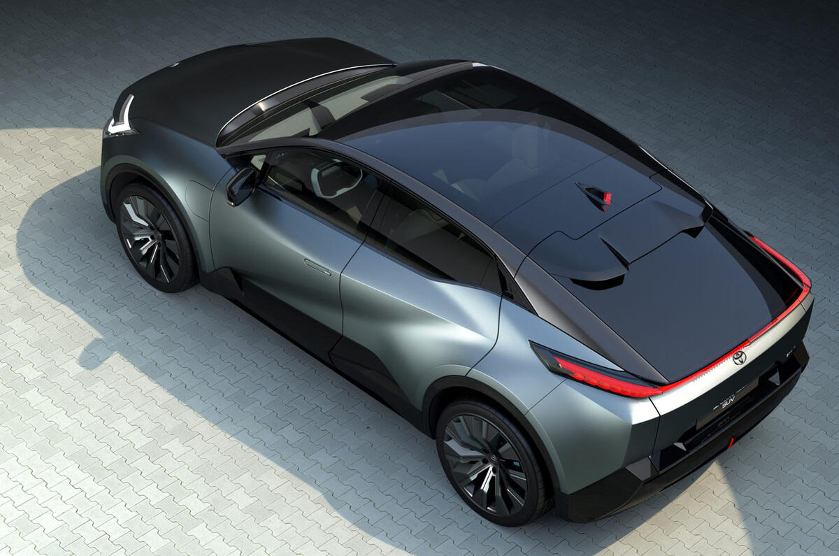 Toyota Compact SUV Concept rear three quarters from above Toyota Compact SUV Concept rear three quarters from above