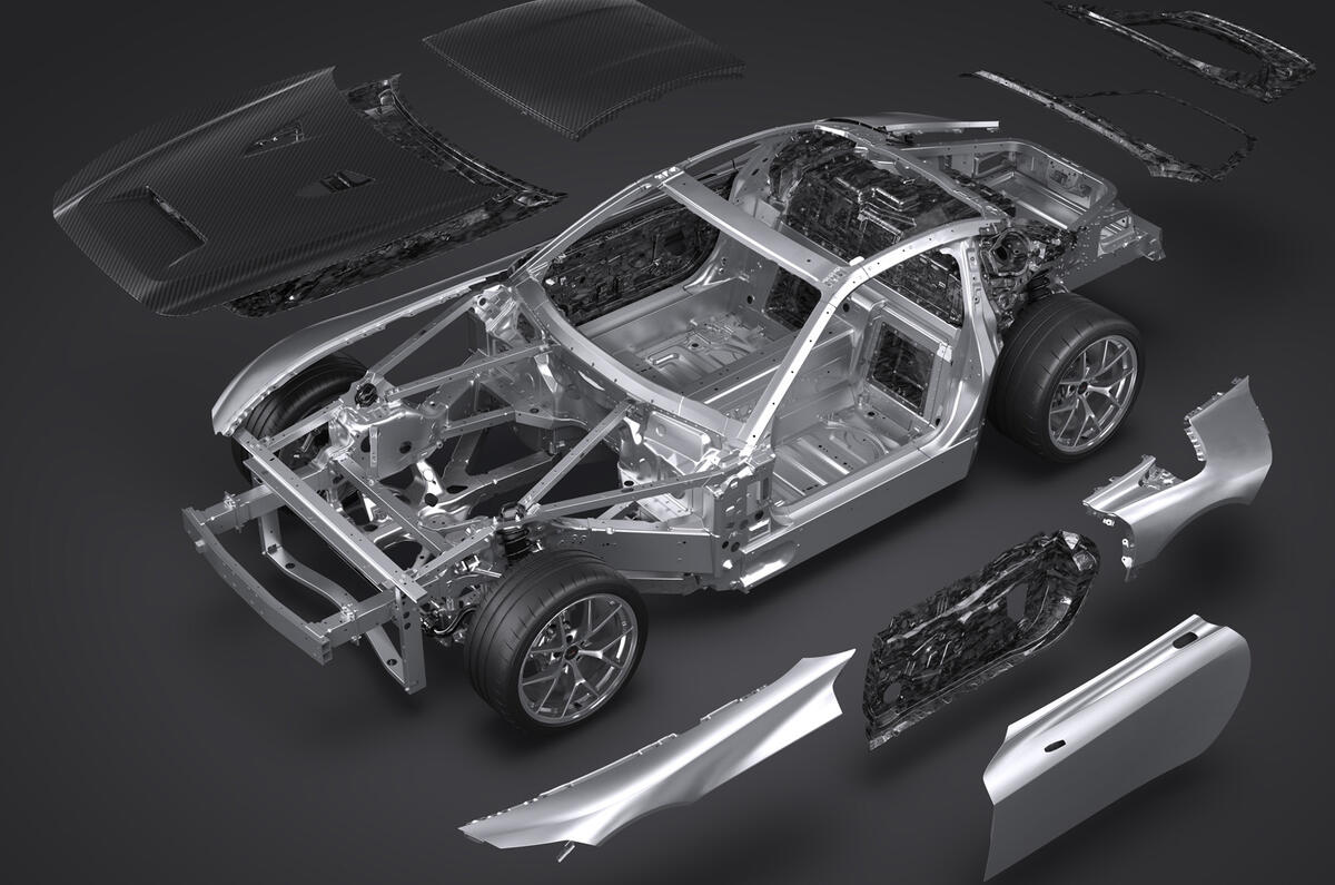Toyota GR GT in studio   body frame