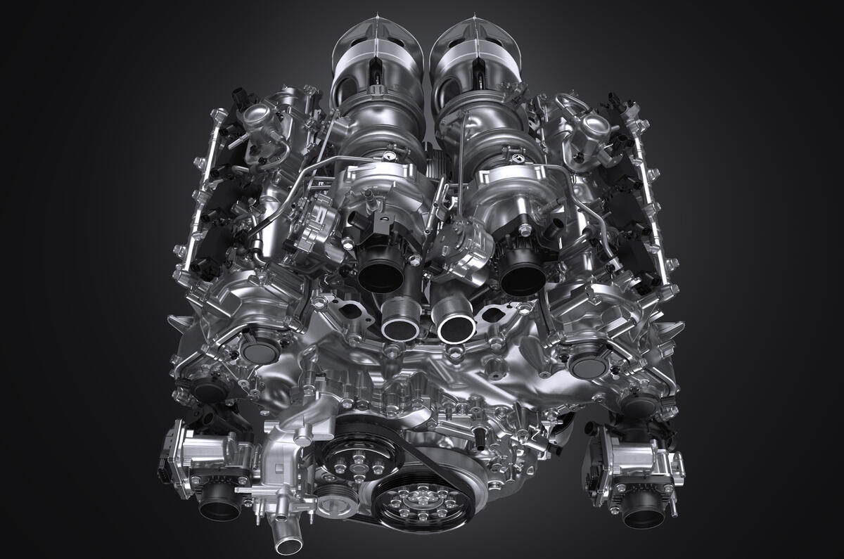 Toyota GR GT in studio   engine