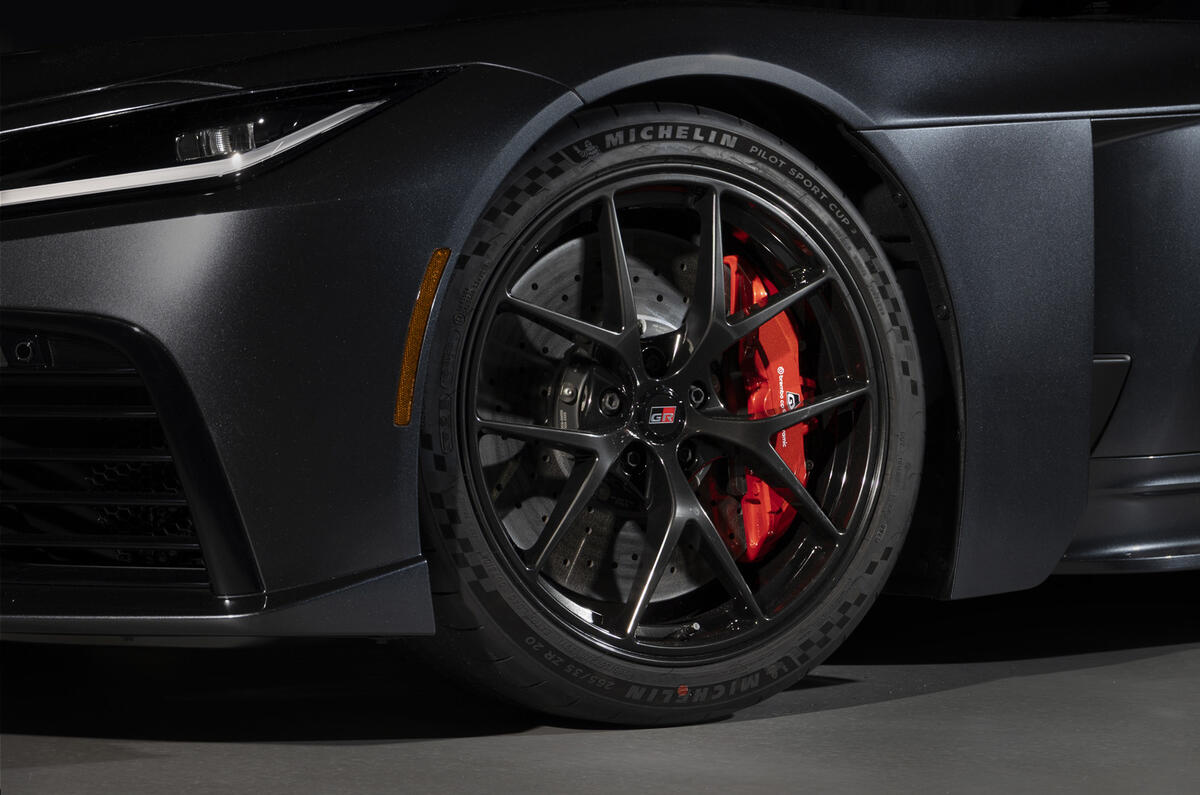 Toyota GR GT in studio   front wheel