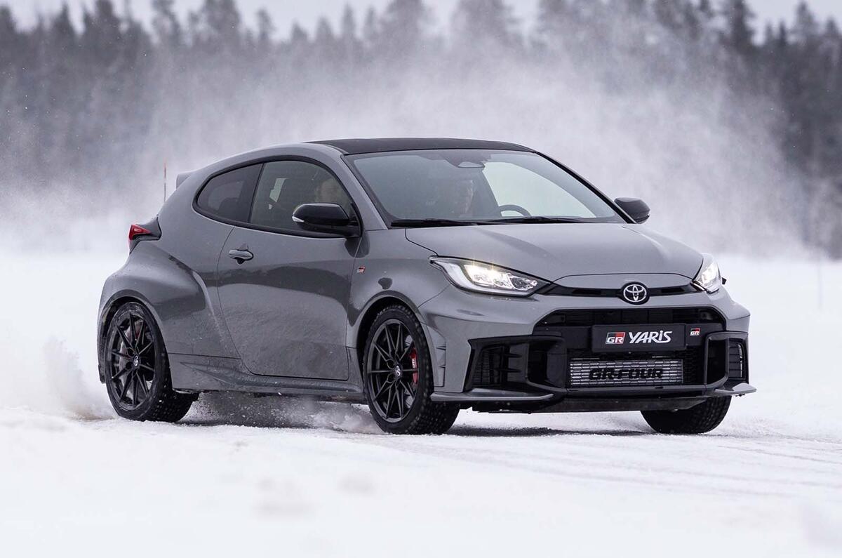 Toyota GR Yaris front right drifting Toyota GR Yaris front right drifting