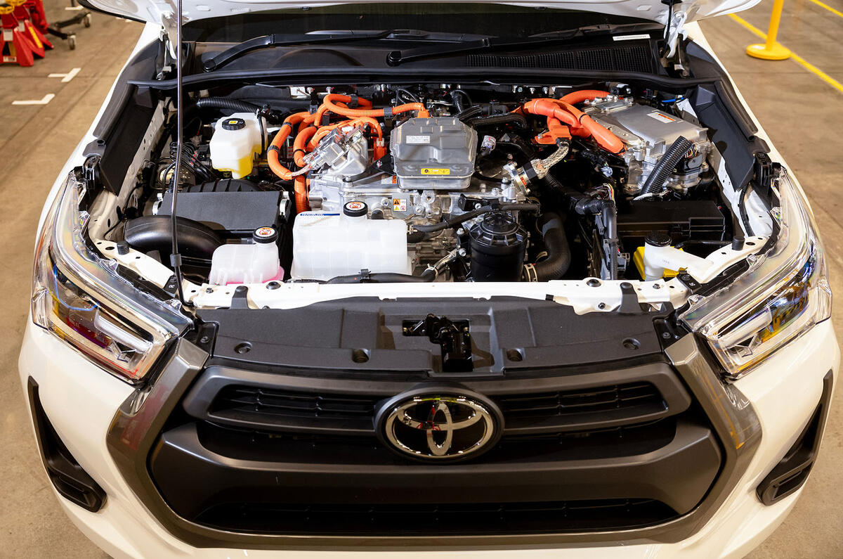 Toyota Hilux FCEV engine bay Toyota Hilux FCEV engine bay