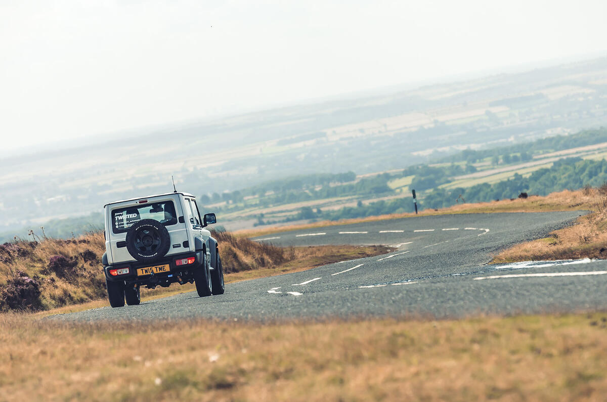twisted suzuki jimny review 2023 27 cornering rear