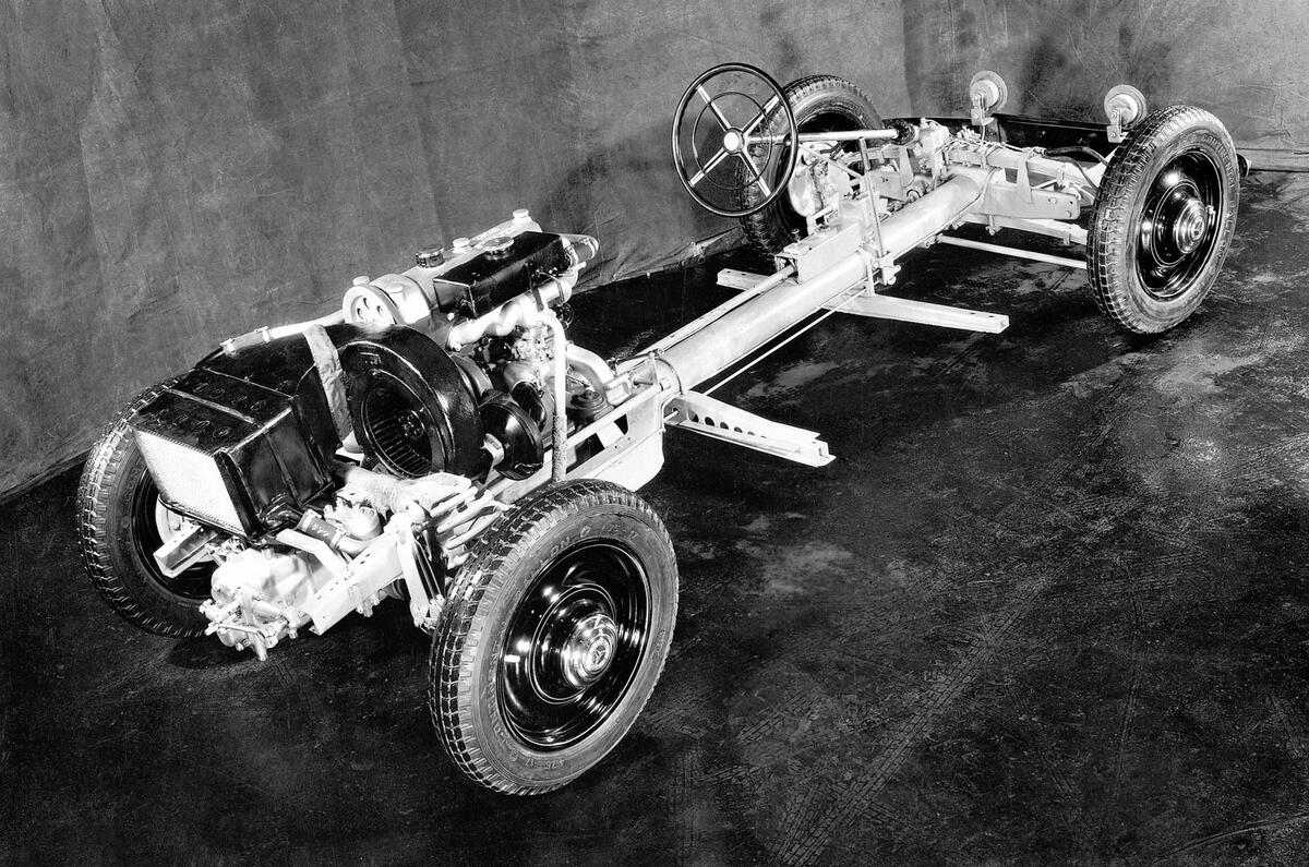 Chassis of the 1934 Mercedes-Benz 150 Sport Roadster