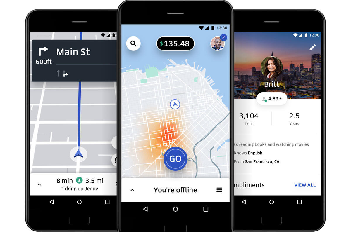 Uber app Uber app