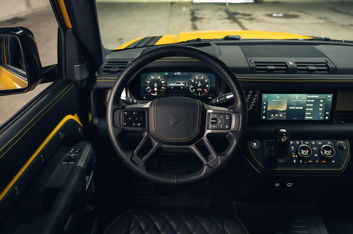 Valiance Convertible Defender front steering wheels