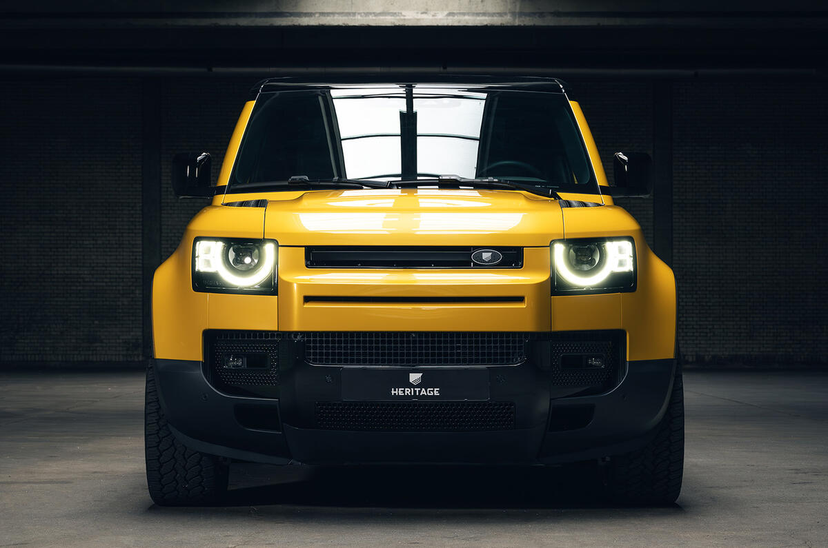 Valiance Convertible Defender head on