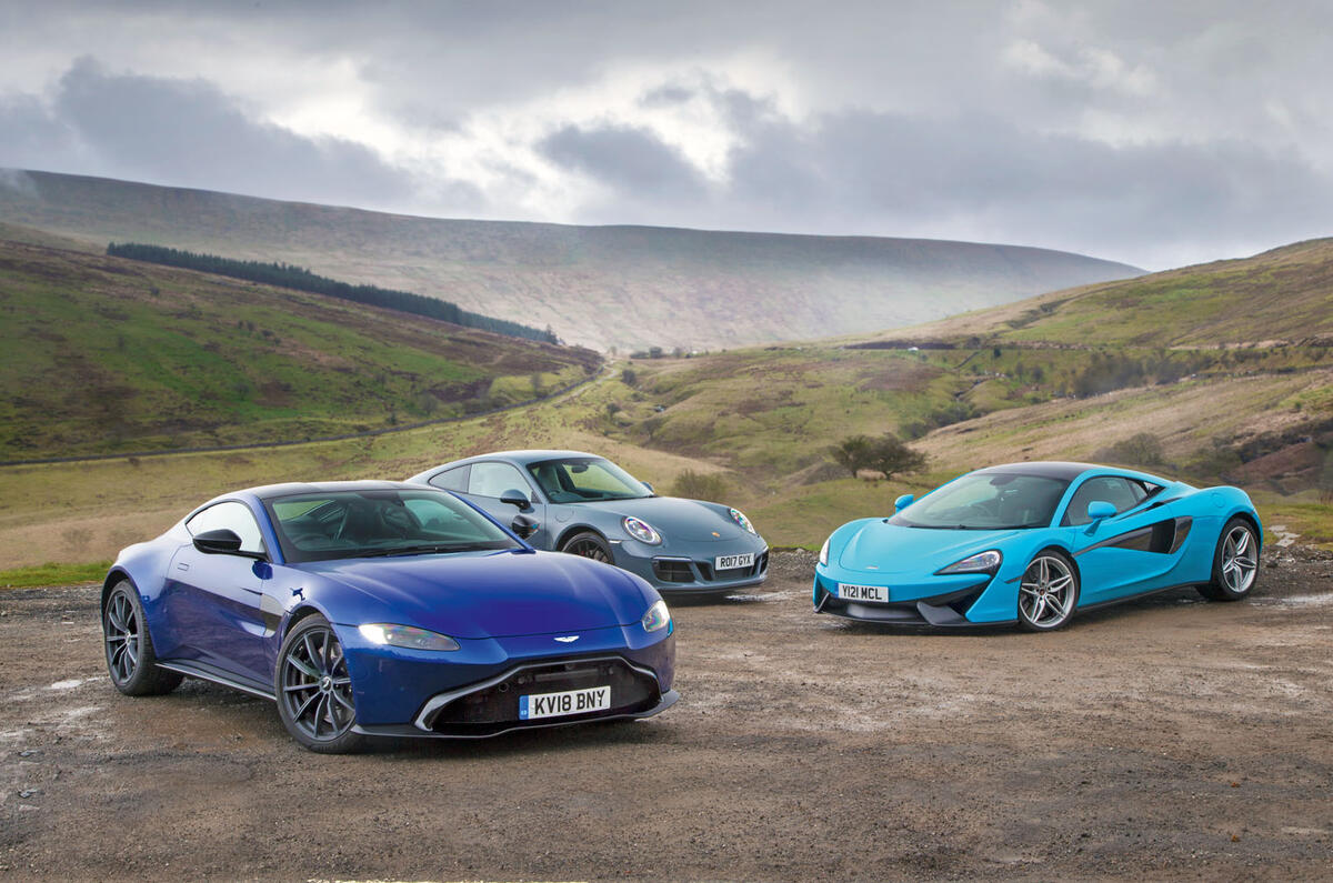 Aston Martin Vantage vs Porsche 911 vs McLaren 540c