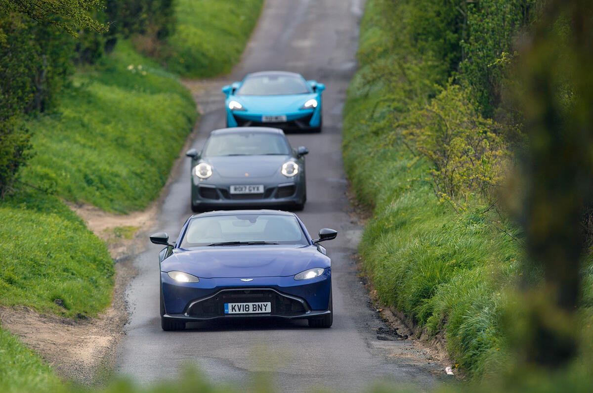 Aston Martin Vantage vs Porsche 911 vs McLaren 540c