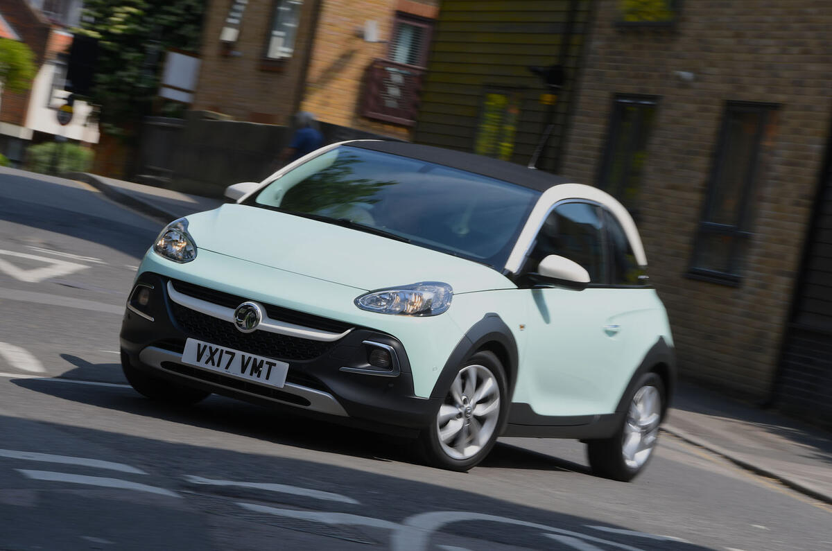 Vauxhall Adam Rocks 2018 front quarter tracking Vauxhall Adam Rocks 2018 front quarter tracking