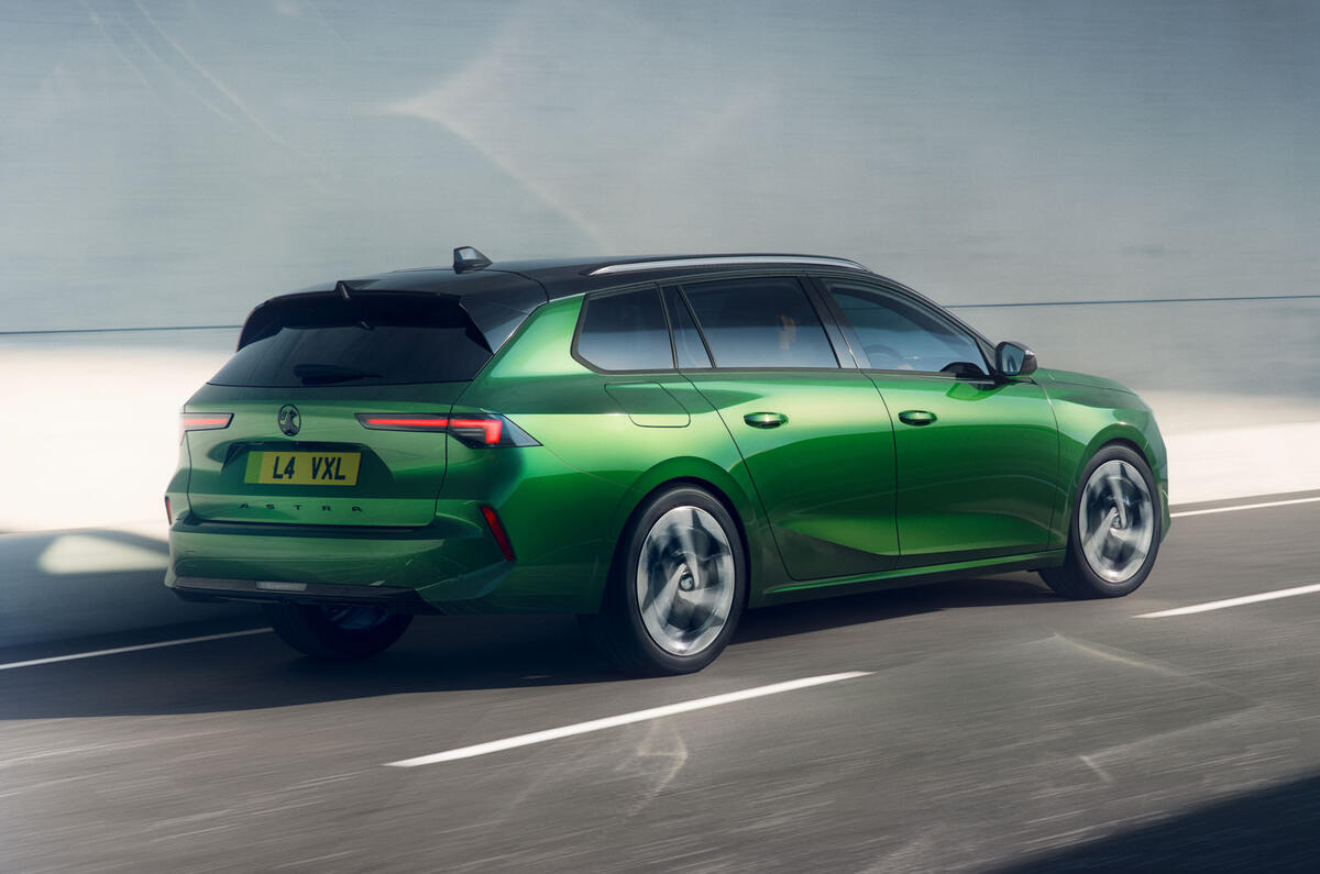Vauxhall Astra 2026 estate rear quarter tracking