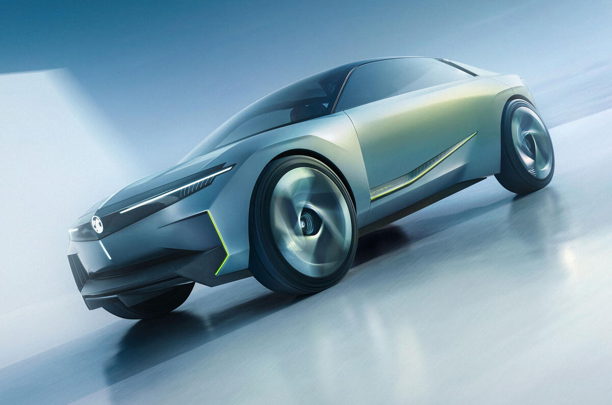 Vauxhall Experimental concept 2023 front quarter driving