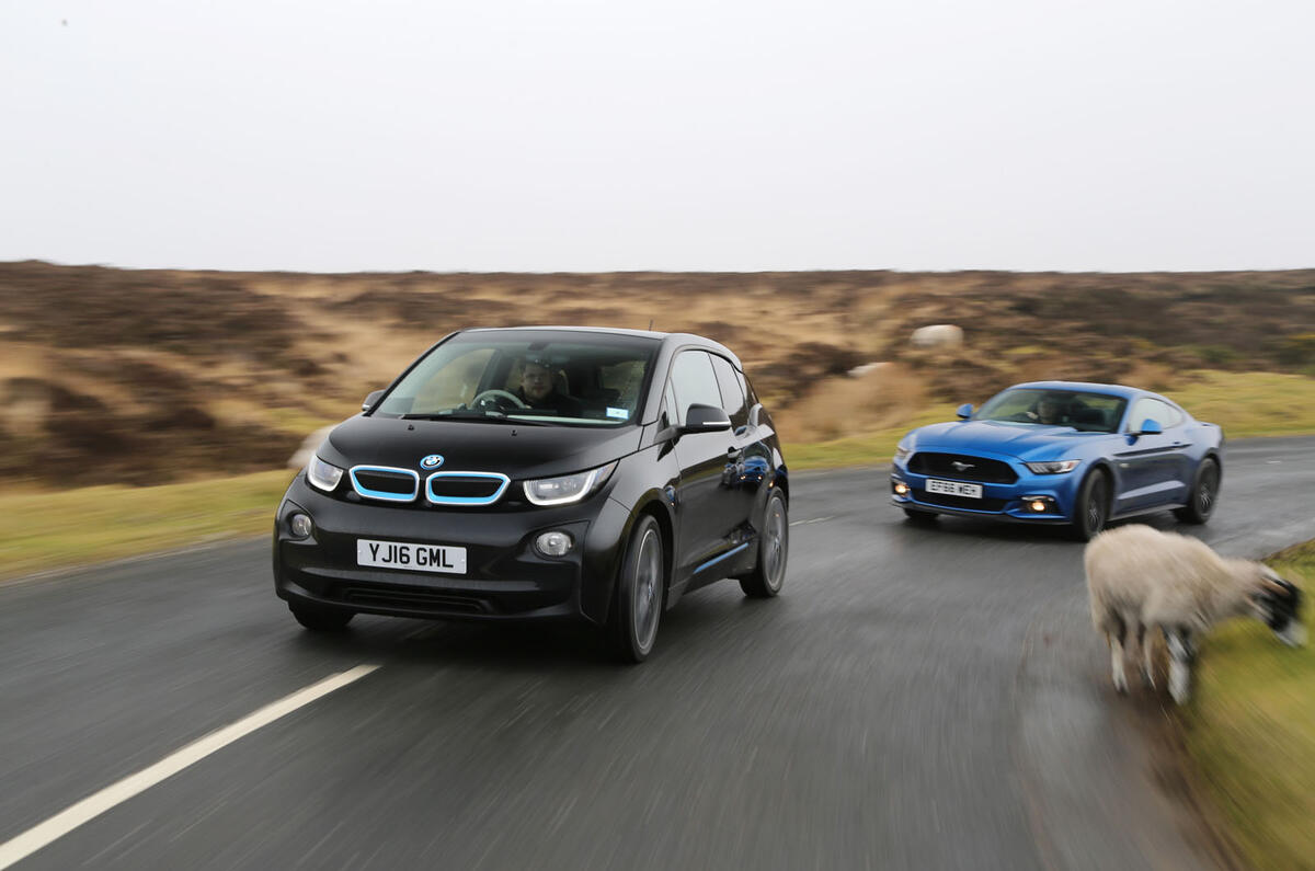 BMW i3 and Ford Mustang