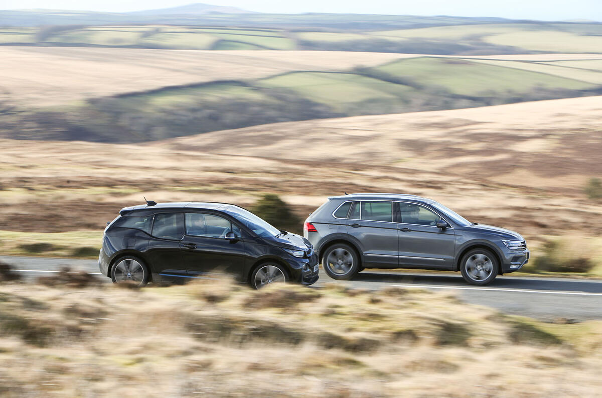 VW Tiguan and BMW i3