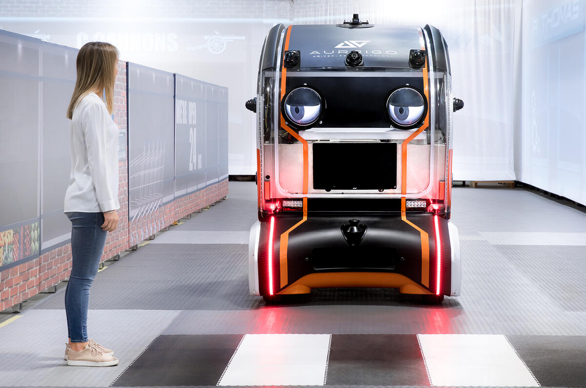Jaguar Land Rover gives driverless pods eyes to signal road users