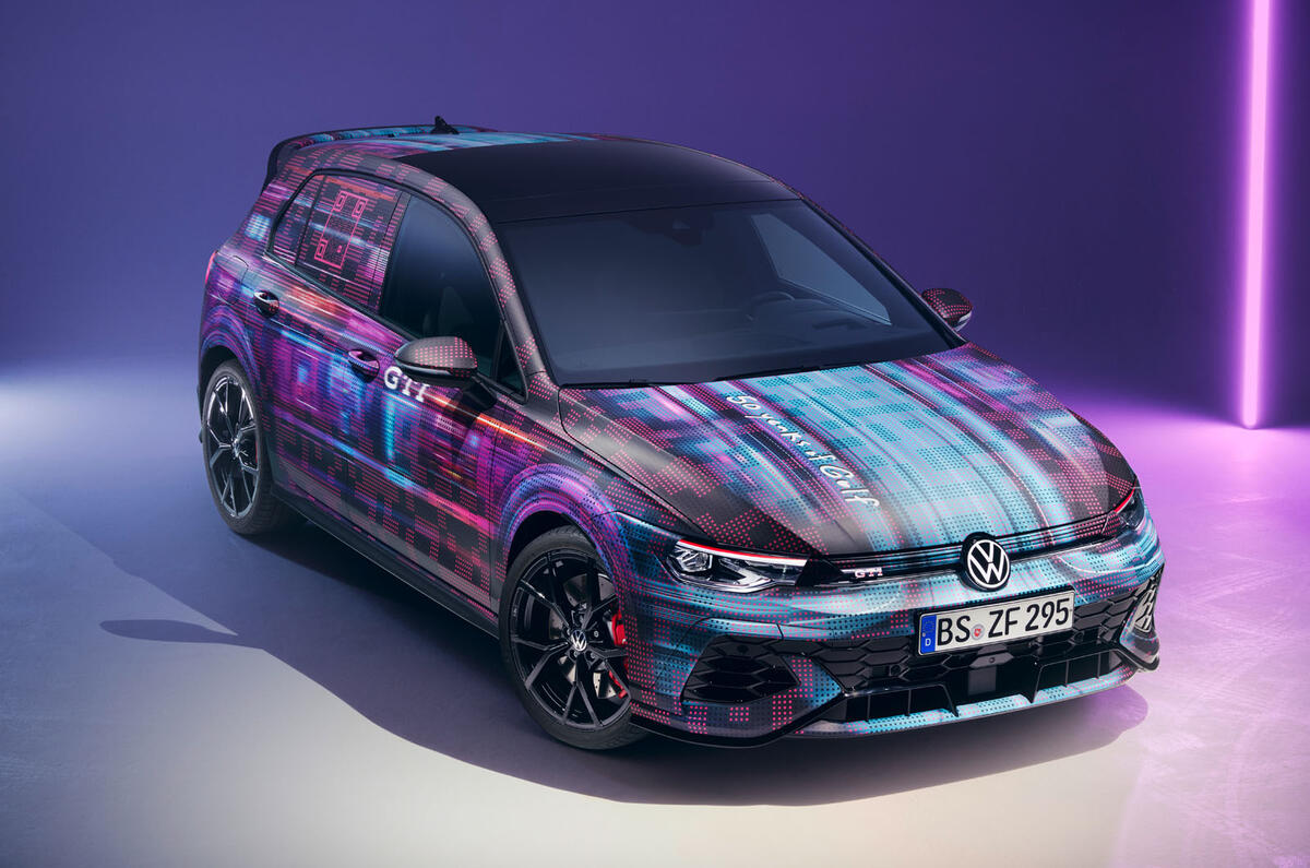 Volkswagen Golf GTI 8.5 camo CES front Volkswagen Golf GTI 8.5 camo CES front
