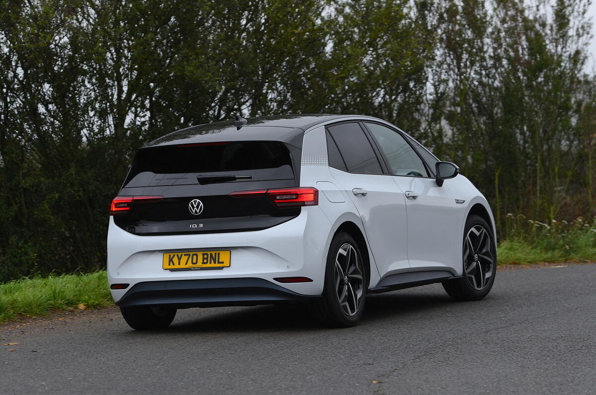 Volkswagen ID 3 2021 rear quarter cornering Volkswagen ID 3 2021 rear quarter cornering