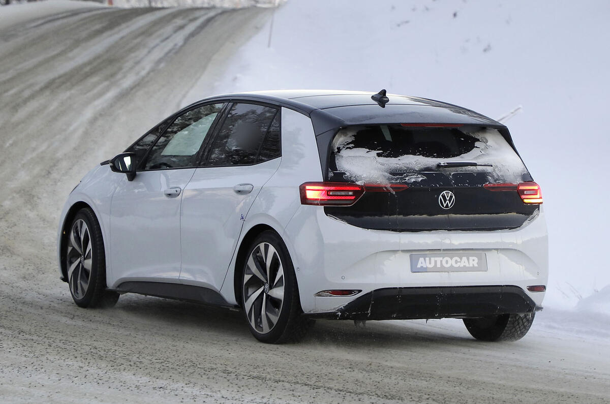 Volkswagen ID 3 GTX testing rear quarter 2