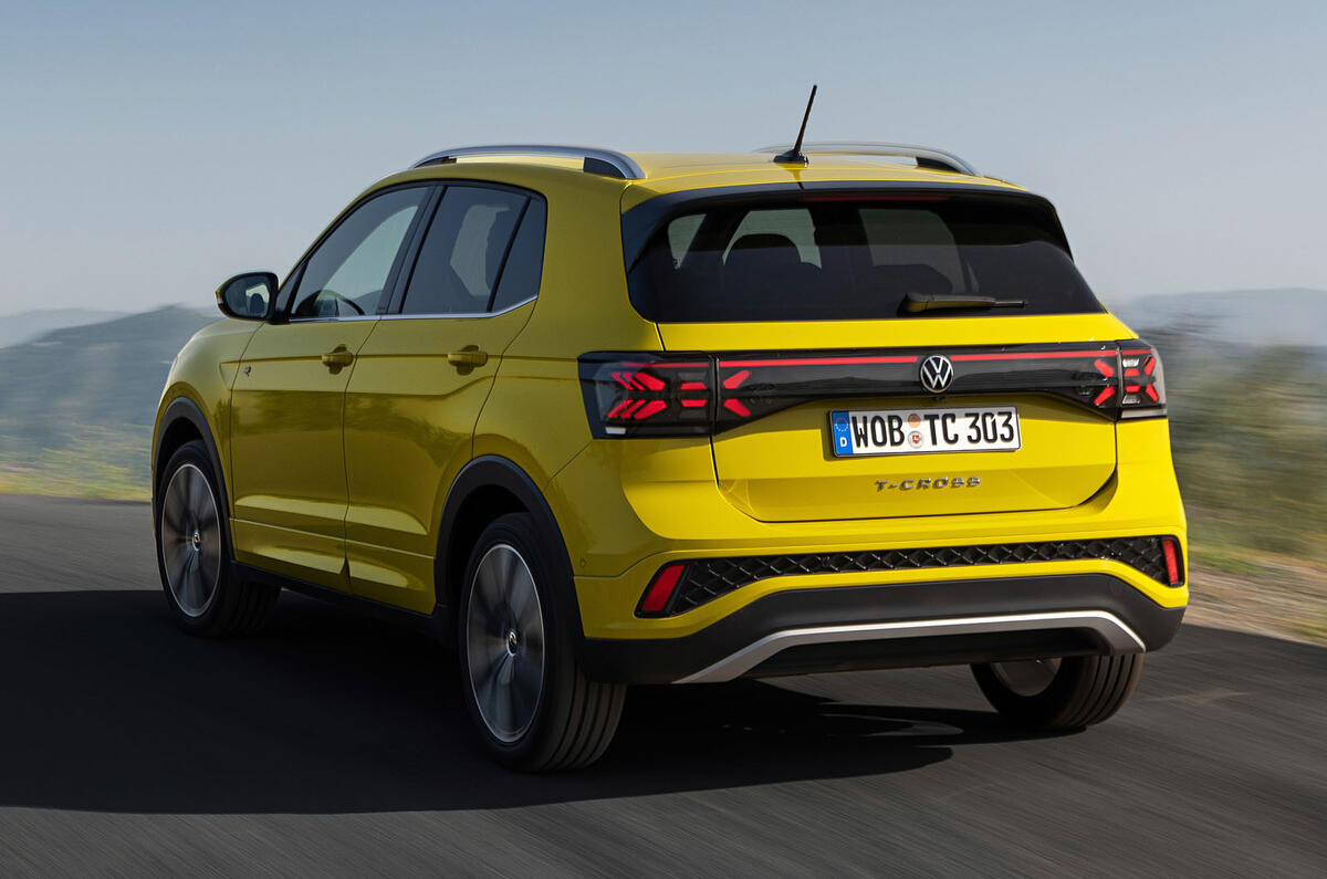 Volkswagen T Cross 2024 rear quarter tracking Volkswagen T Cross 2024 rear quarter tracking