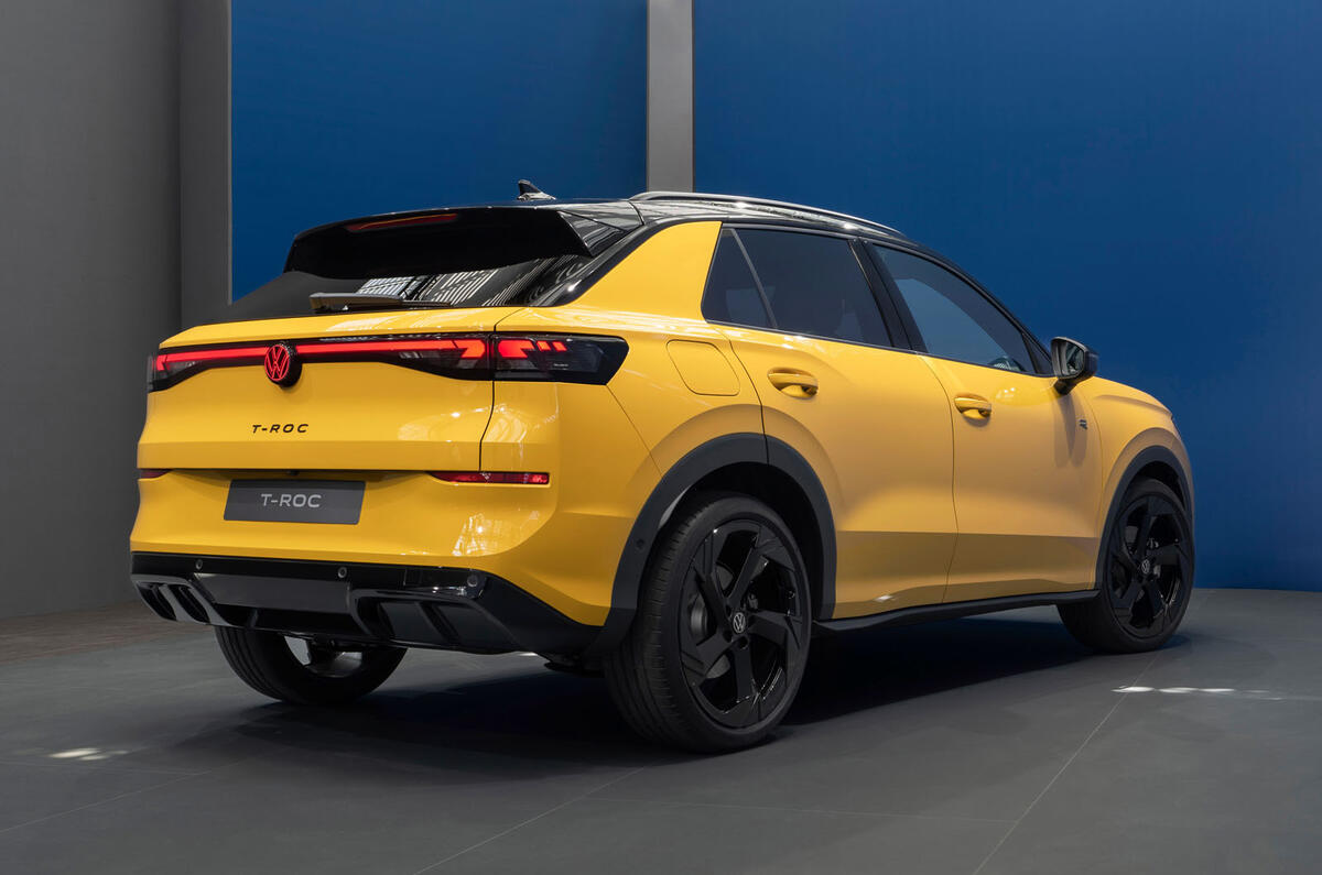 Volkswagen T Roc 2026 rear quarter static Volkswagen T Roc 2026 rear quarter static