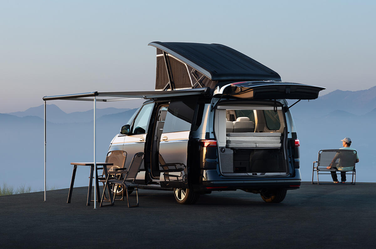 Volkswagen California Concept awning and roof up Volkswagen California Concept awning and roof up