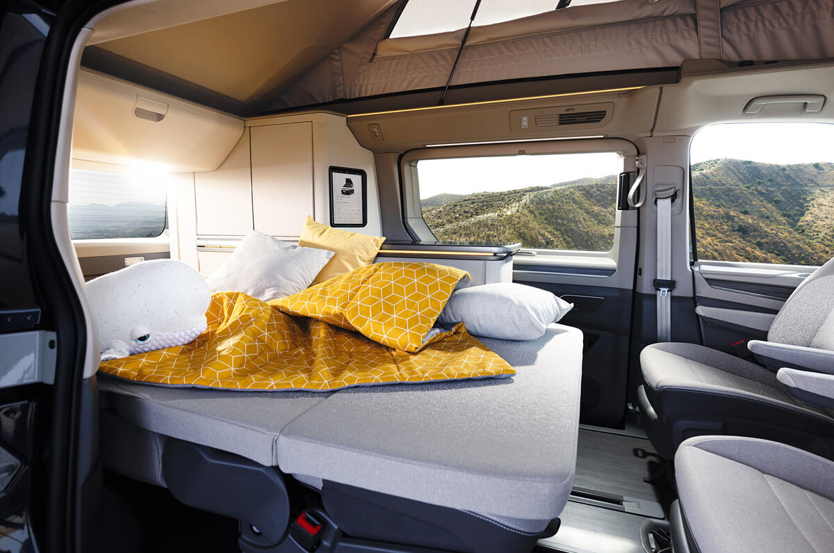 Volkswagen California Concept bed folded down Volkswagen California Concept bed folded down