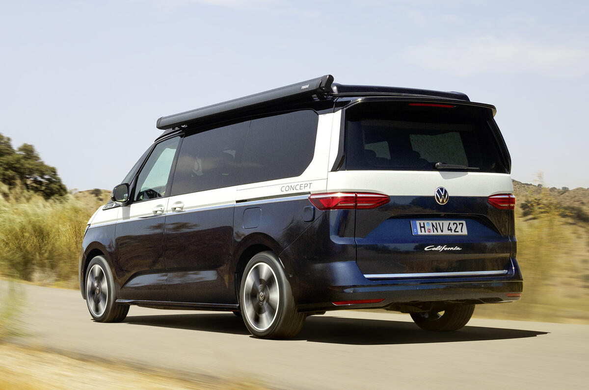 Volkswagen California Concept rear driving Volkswagen California Concept rear driving