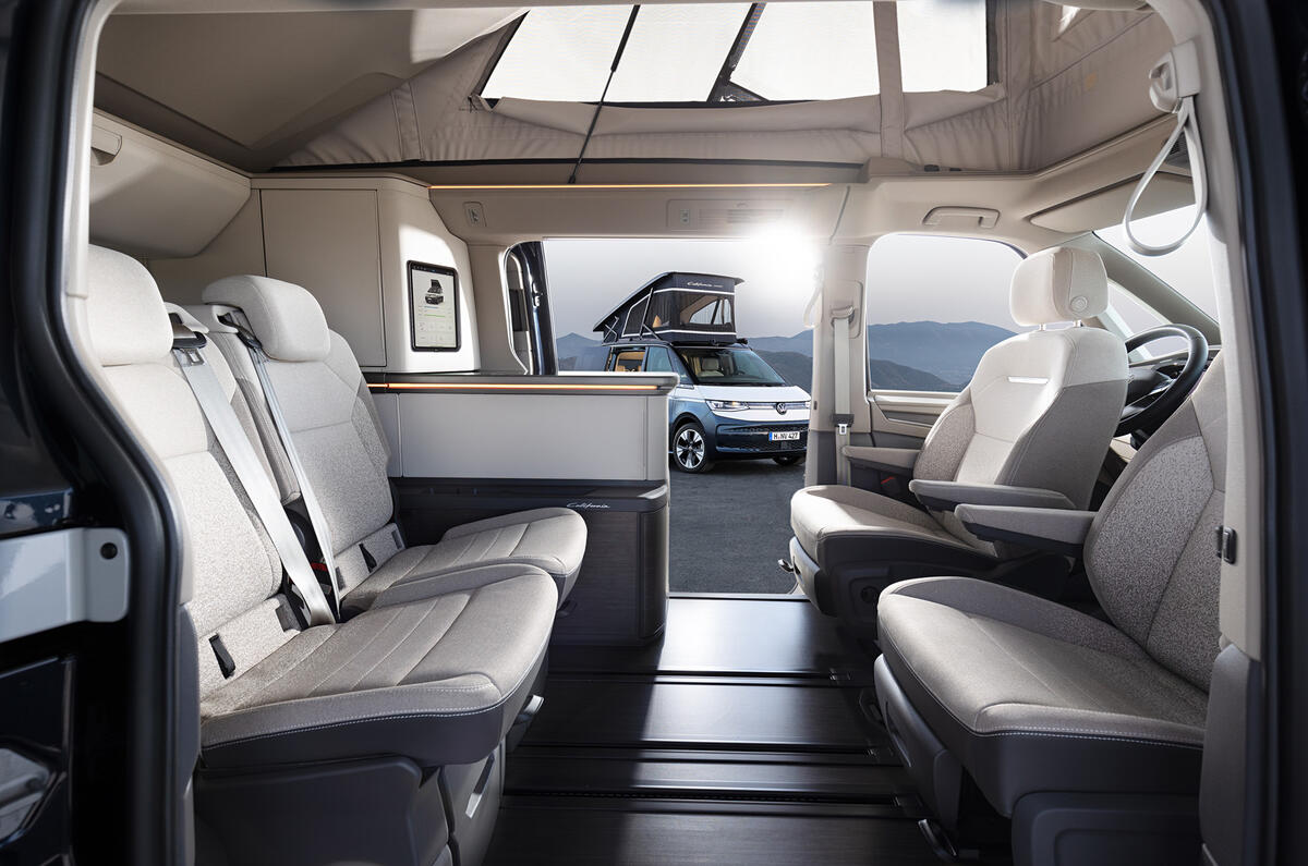 Volkswagen California Concept rear seating area Volkswagen California Concept rear seating area