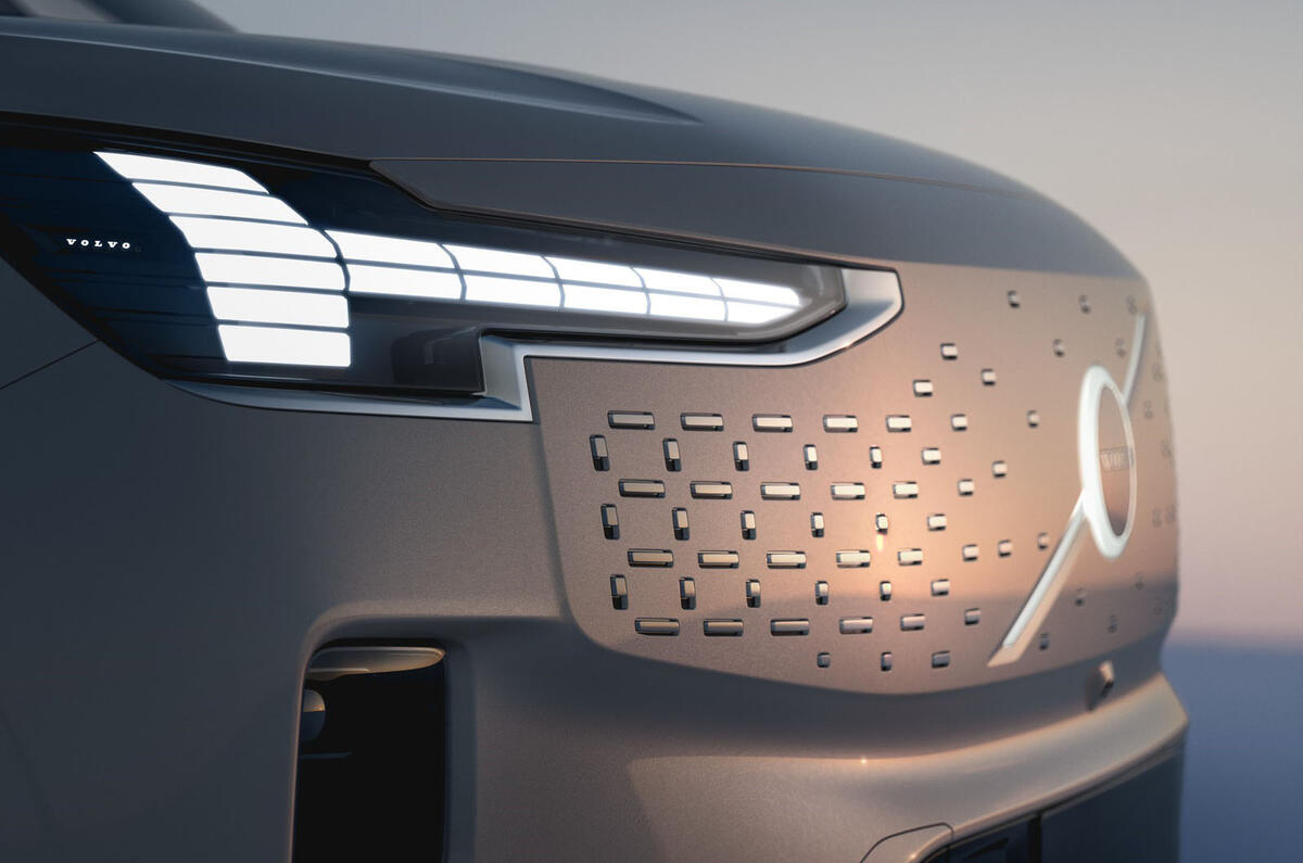 Volvo EM90 headlight detail Volvo EM90 headlight detail