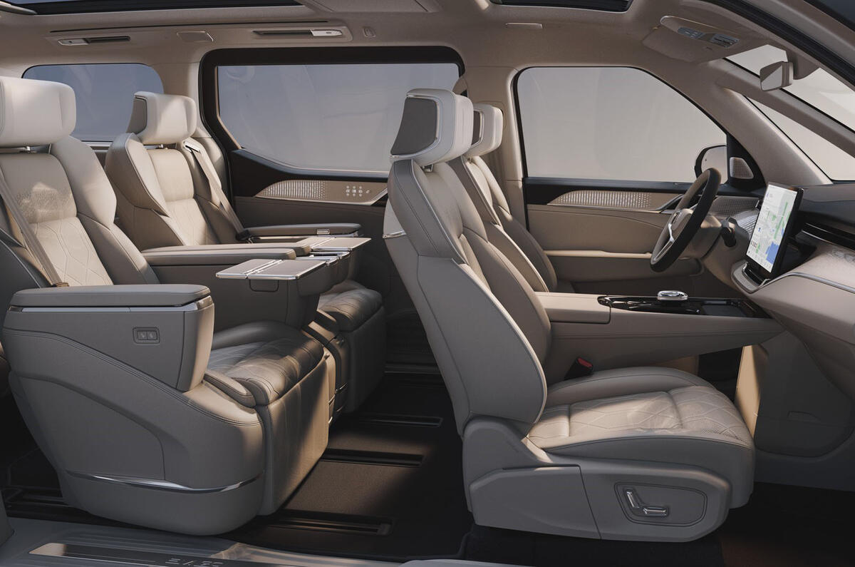 Volvo EM90 interior overview Volvo EM90 interior overview