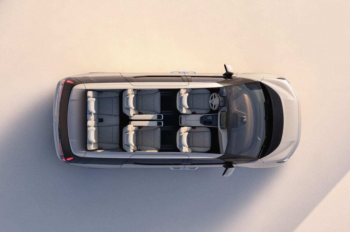 Volvo EM90 top down cutaway Volvo EM90 top down cutaway