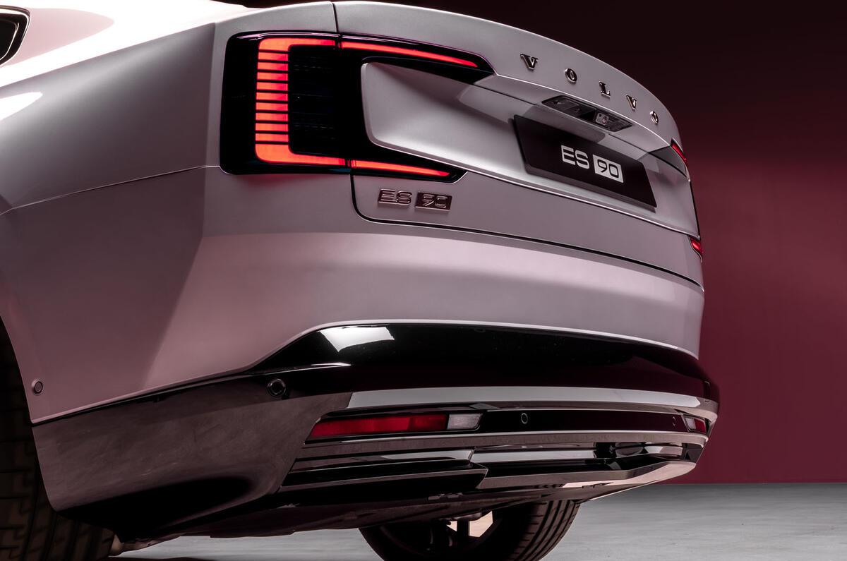 Volvo ES90 studio rear close Volvo ES90 studio rear close