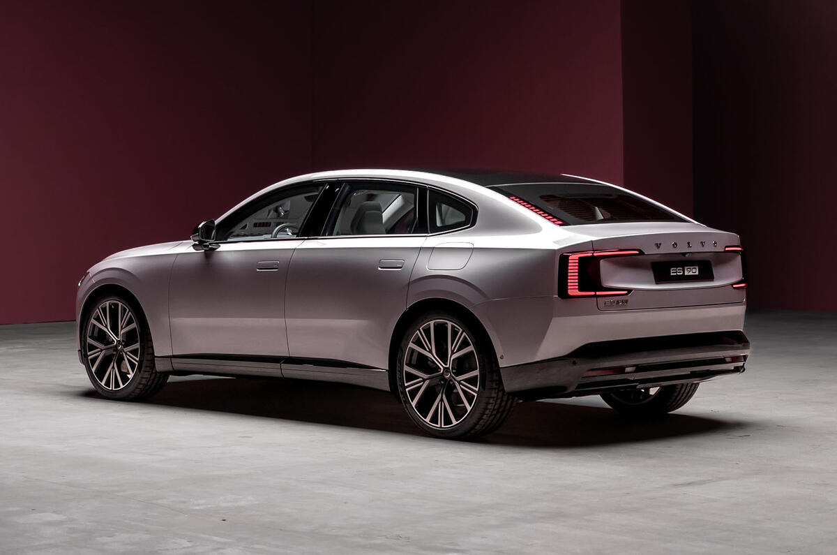 Volvo ES90 studio rear quarter Volvo ES90 studio rear quarter