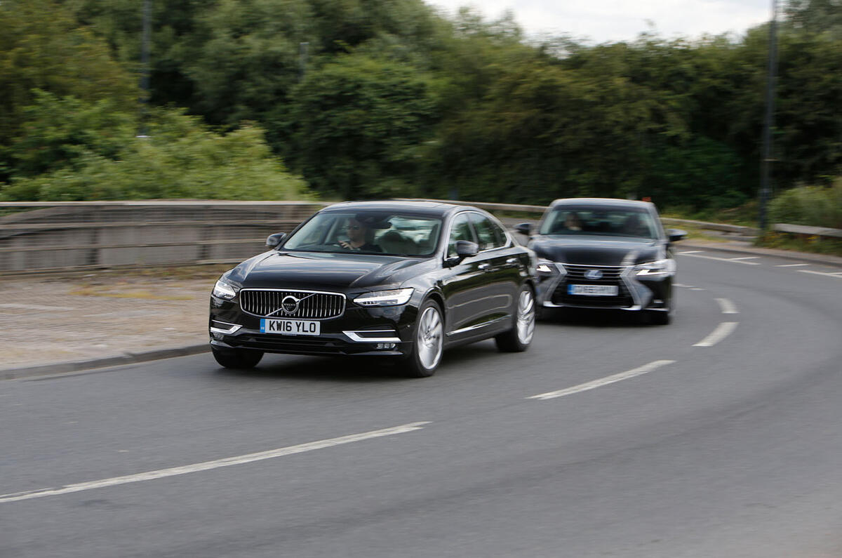 Audi A6 vs Lexus GS vs Mercedes-Benz E-Class vs Volvo S90 - executive car group test