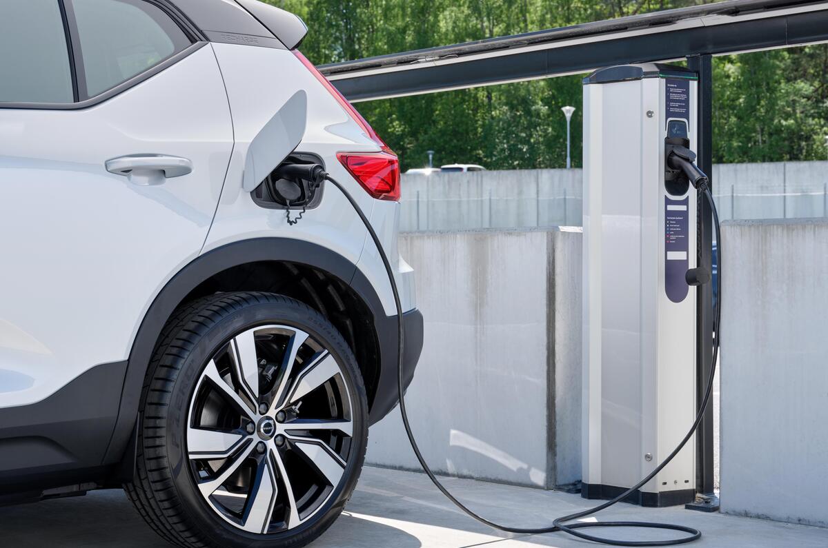 Volvo car charging