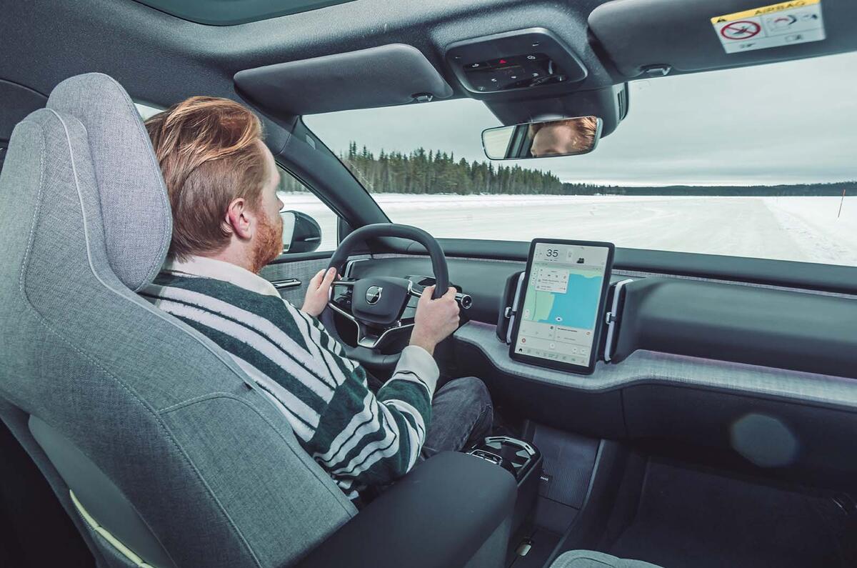 Volvo EX30 interior driving Volvo EX30 interior driving