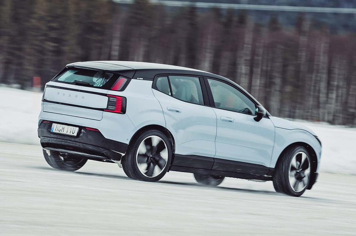 Volvo EX30 rear three quarter Volvo EX30 rear three quarter