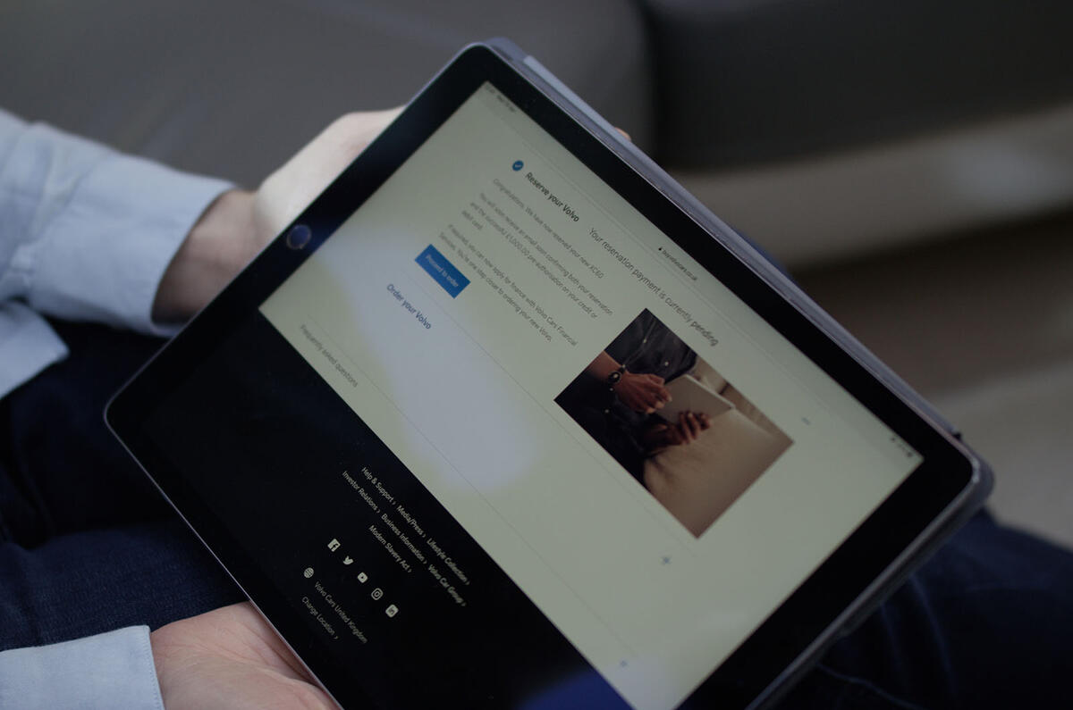 Volvo online sales website