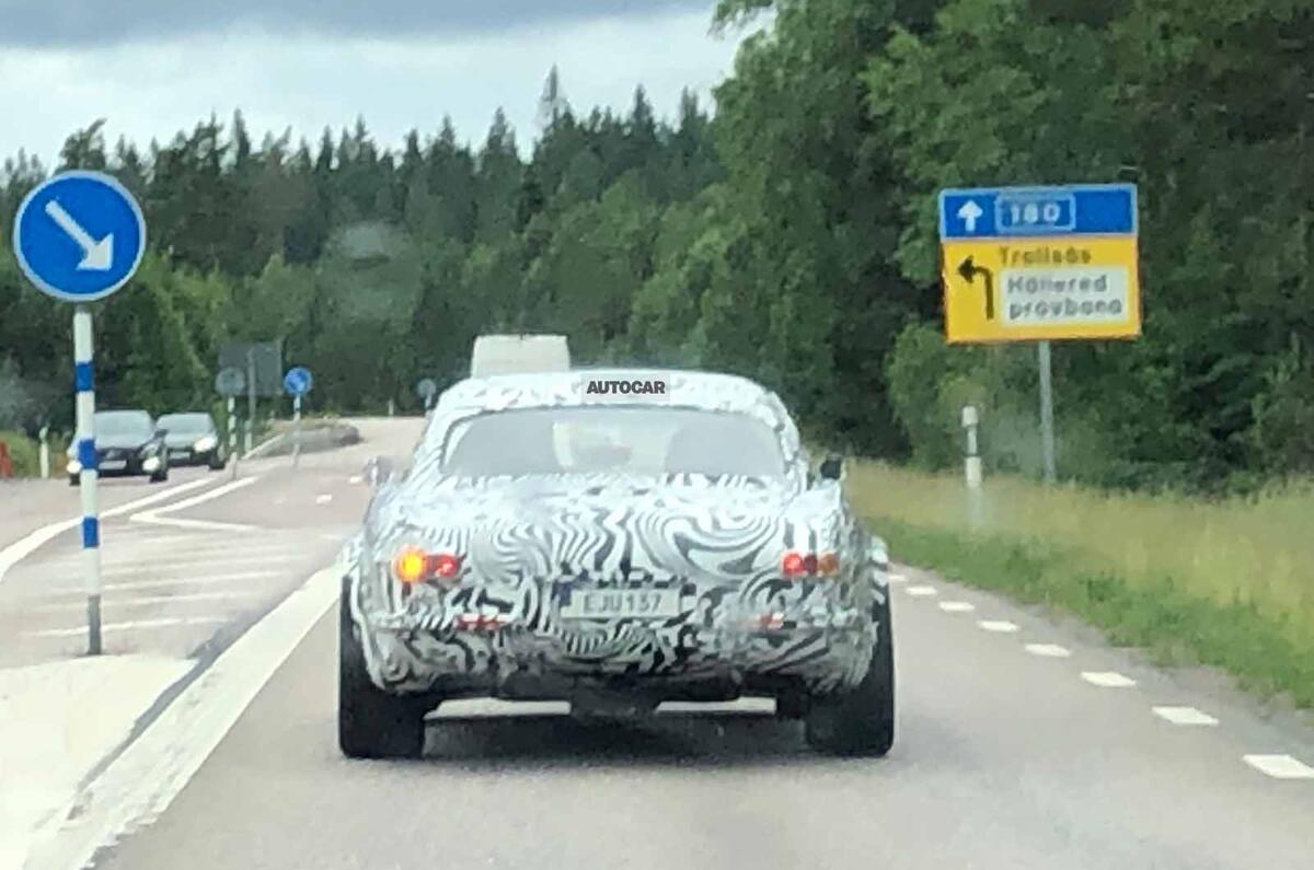 Volvo P1800 prototype spyshot rear Volvo P1800 prototype spyshot rear
