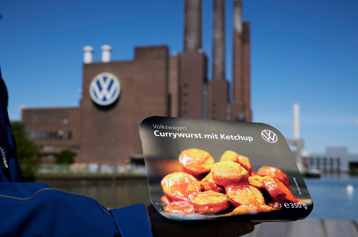 VW Currywurst with factory