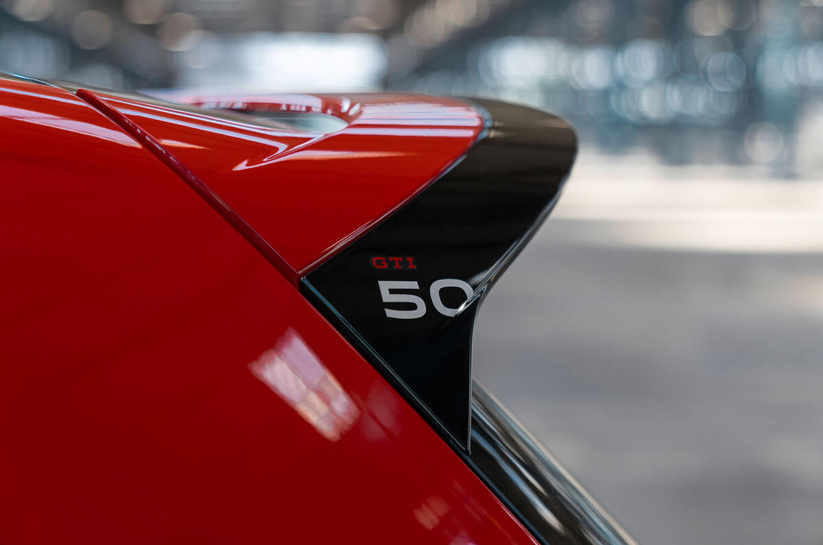 VW Golf GTI Edition 50 rear spoiler detail VW Golf GTI Edition 50 rear spoiler detail
