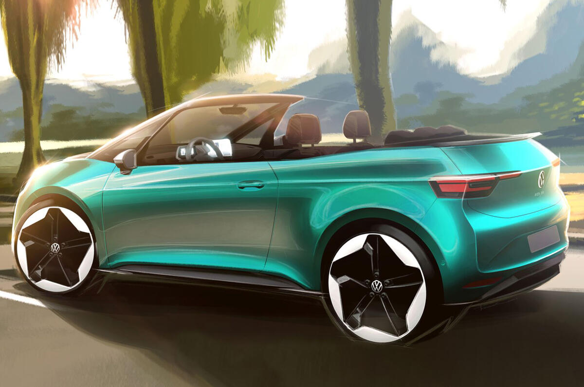 VW ID3 convertible render