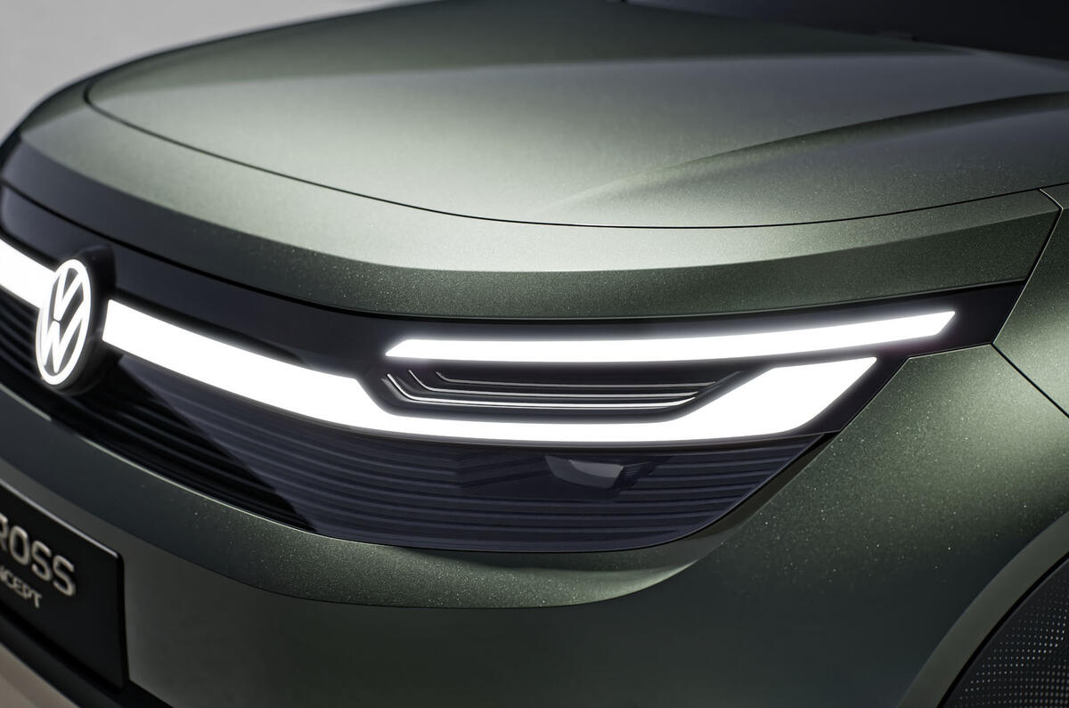 VW T Cross concept headlight detail VW T Cross concept headlight detail